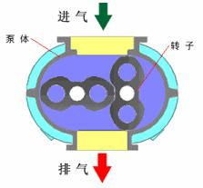 罗茨真空泵工作原理